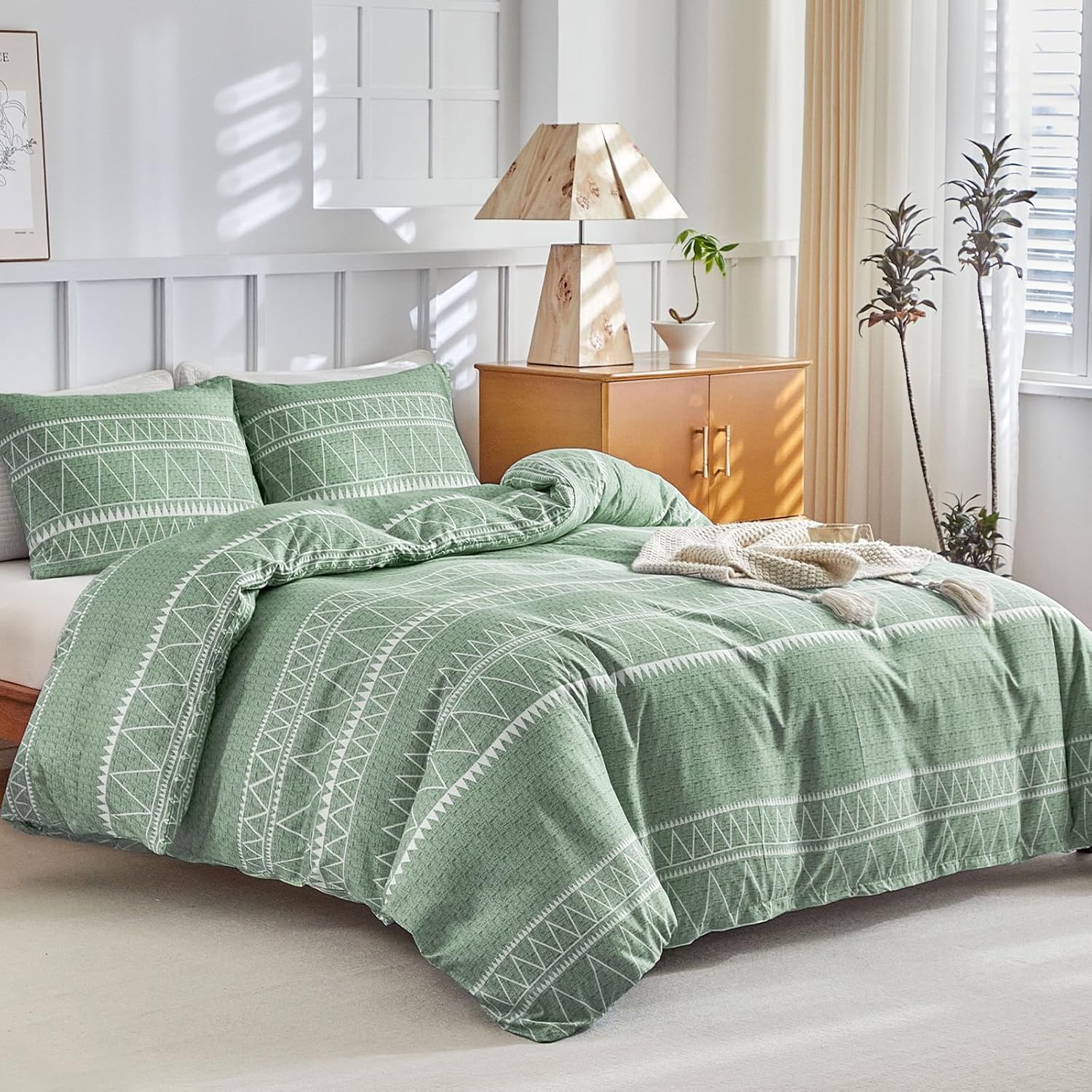 Tokokimo Housse de Couette 220x240 avec 2 Taies d'oreiller 65x65 cm - Design Boh
